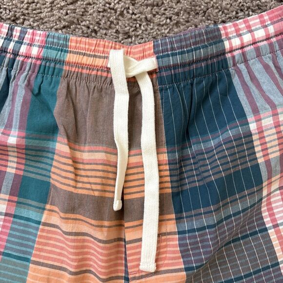Vineyard Vines Shorts 7" Pull On Madras Mens L Pink Plaid Cotton Preppy NWT - Picture 2 of 6